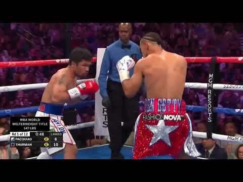 Pacquiao 40 year old punch over Thurman #pacquiaovsthurman