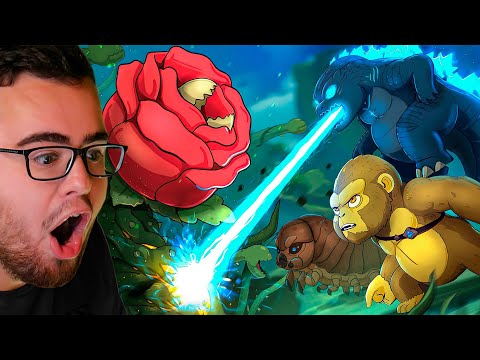 Reacting to BABY GODZILLA, KONG, MOTHRA LARVA vs BIOLLANTE!