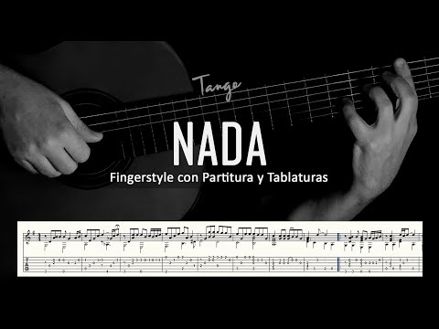 Nada (tango) ▶ Guitarra solista fingerstyle + partitura/tablatura