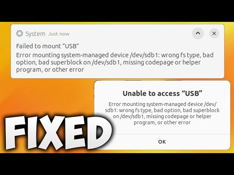 Fix Error Mounting /Dev/sdb1 at /Media/ Wrong Fs Type, Bad Option, Bad Superblock Missing Codepage