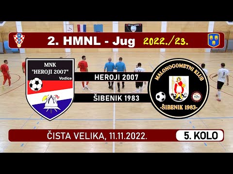 2. HMNL Jug: HEROJI 2007 - ŠIBENIK 1983 0:5, 11.11.2022.
