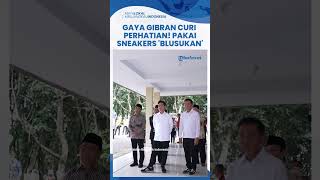 Curi Perhatian, Gaya Santai Gibran Pakai Sneakers saat Lihat Simulasi Mitigasi Bencana Disorot