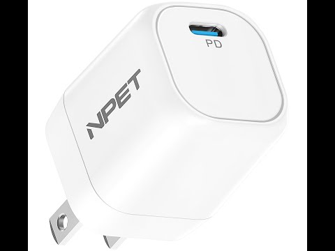 NPET UC20 USB C Charger 33W with Foldable Plug