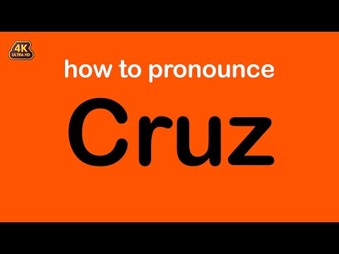 how to pronounce Cruz correctly