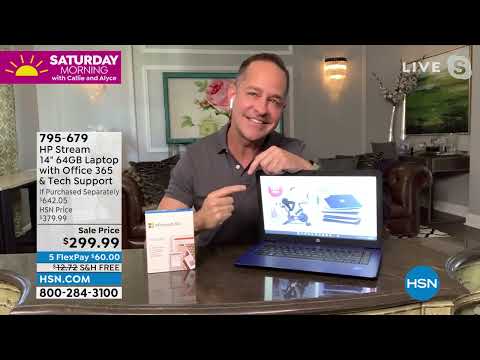 HP Stream 14" 64GB Laptop with Microsoft Office 365   Te...