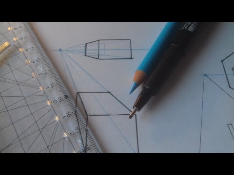 Perspektivisch zeichnen lernen | Fluchtpunkte | 1 Punkt- Perspektive