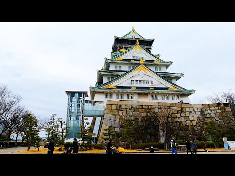 [Caminhando no Japão] Da estação JR Osaka até o Castelo de Osaka, do portão da frente até o caminho.
