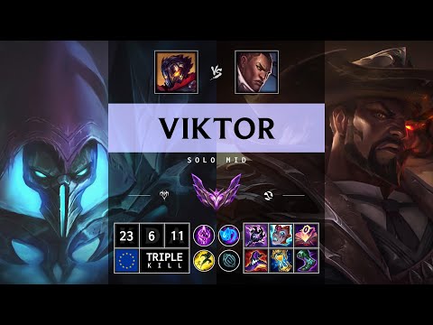 Viktor Mid vs Lucian: Triple Kill, Legendary - EUW Master Patch 14.15