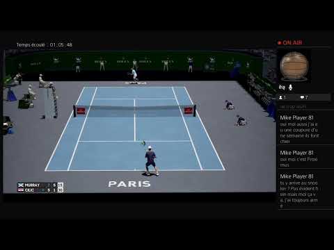 A.O. Tennis Tournoi ATP Masters de Paris simple messieurs 1/2 finale Murray vs Cilic