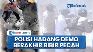 Detik-Detik Kapolresta Kendari Maju Tanpa Tameng Hadang Demo Ricuh Wua-Wua, Berakhir Bibir Pecah