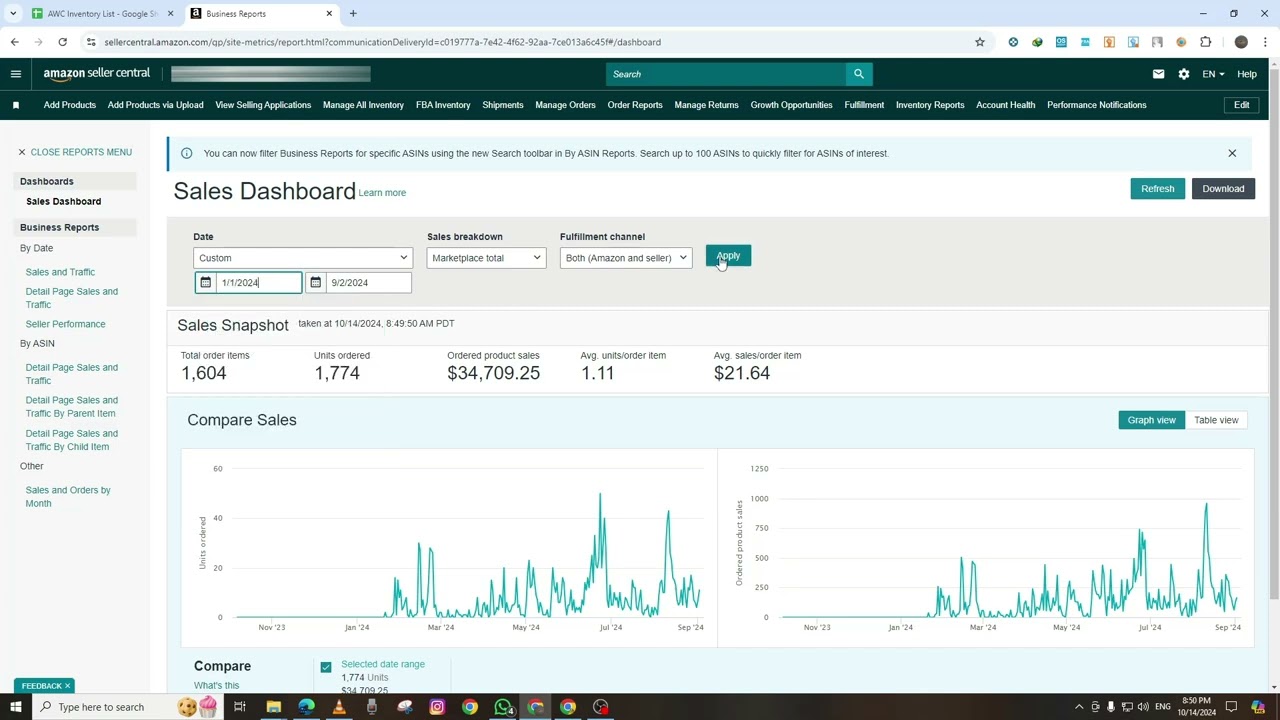 Running Account Statistics