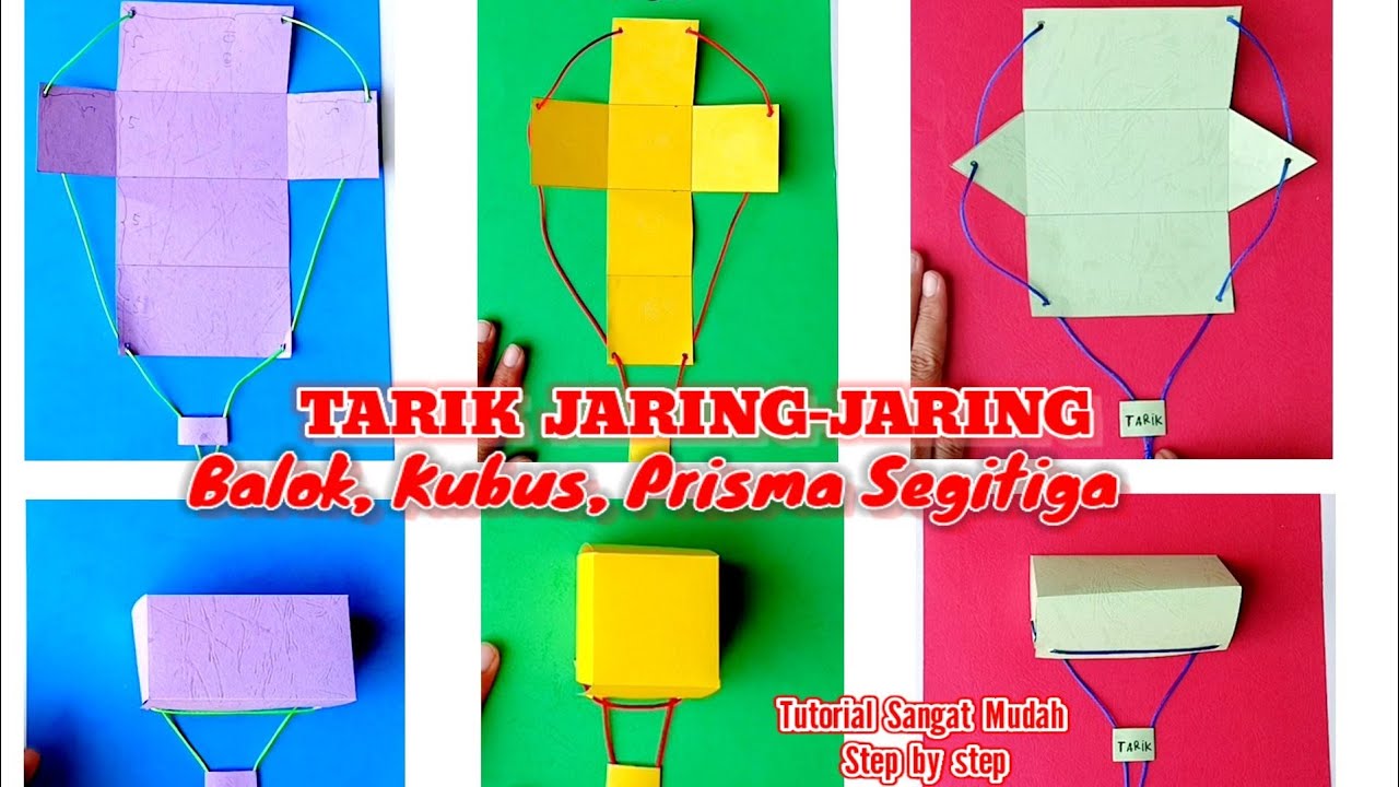 Cara Membuat Jaring Jaring Balok, Kubus Dan Prisma Segitiga