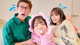 今日のどみちゃんビジュ良すぎる❤❤ えっほ、えっほ🎉 - みーみが赤ちゃんになってしまいました・・・【寸劇】