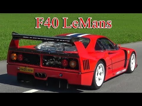 STRAIGHT PIPED Ferrari F40 LM'' w/850HP (1of19) LOUD START UP, REVS & ACCELERATION SOUND