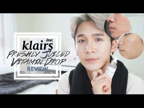 FADE ACNE SCARS! Klairs Freshly Juiced Vitamin Drop Review - Edward Avila