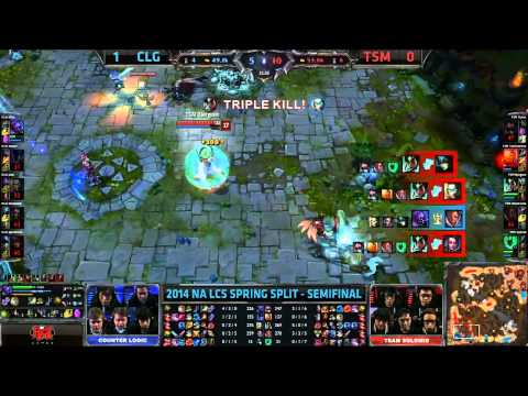 TSM Bjergsen Penta Kill - TSM vs CLG - 2014 NA LCS Spring Semifinal