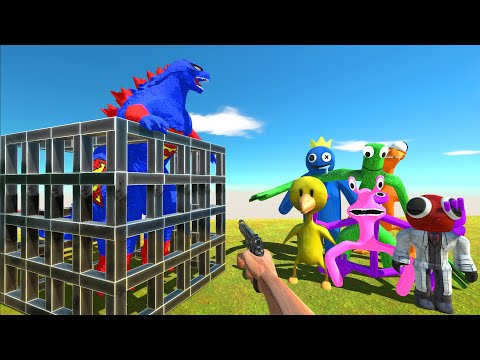 Fps Help Rainbow Friends Rescue Superman Godzilla 2014 - Animal Revolt Battle Simulator