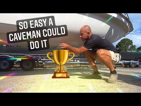 HOW TO PUT A BOAT ON BLOCKS  or STANDS from trailer