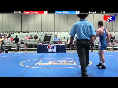 Connor Sutton vs. Tanner Miller at 2013 Junior Nationals - FILA - FS