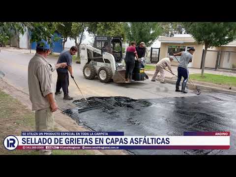 Pueblo Andino: aplican un innovador tratamiento para prolongar la vida útil del pavimento