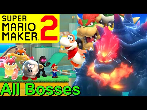 Mario Maker 2 - ALL BOWSER'S FURY BOSSES (Super Mario Maker 2 Boss Battles)(Boss Ideas)