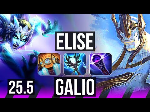 ELISE & Corki vs GALIO & Ezreal (SUP) | KR Master | 25.5