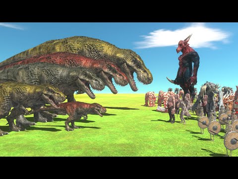 Infernals VS 5 Levels Of T Rex - Animal Revolt Battle Simulator