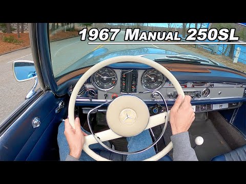 1967 Mercedes-Benz 250SL Manual - Rare 5 Speed German Roadster (POV Binaural Audio)
