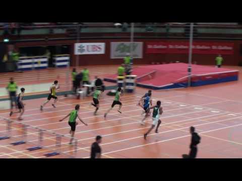 Hallen-SM Nachwuchs 2017: Final 60 m Hürden U16 Männer