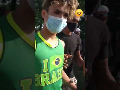 Enfrentamiento de la policía con manifestantes en Perico, Matanzas (11.7.2021)