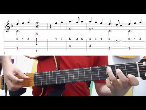 Una sencilla obra para Guitarra Clásica - Españoletas (tablatura + partitura)