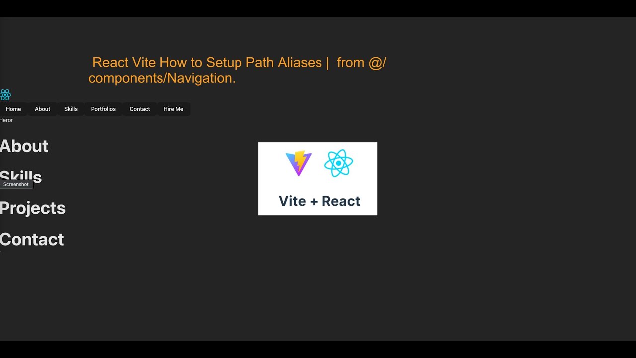 React Vite How to Setup Path Aliases | from @/components/Navigation