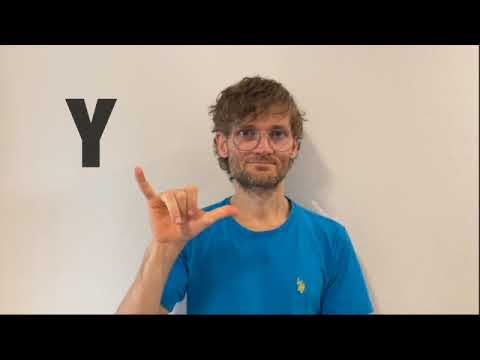 アルファベット（指文字）Y