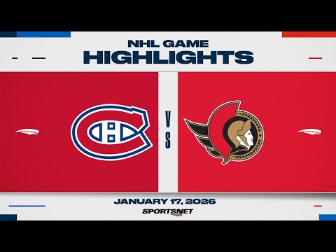 NHL Highlights | Canadiens vs. Senators - January 17, 2026