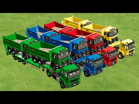 LOAD STONES & TRANSPORT WITH IVECO & MAN TRUCK - Farming Simulator 22