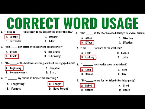 Correct Word Usage | Civil Service Exam Reviewer