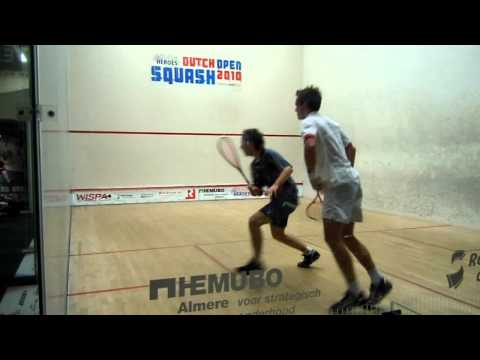 squash belgium - Mathieu Castagnet - LJ Anjema - part 1 - Rotterdam 2010