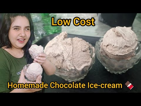 Homemade Ice-cream Recipe With Homemade Low Cost Chocolate Syrup By Masara Kitchen 🍫🍦😊