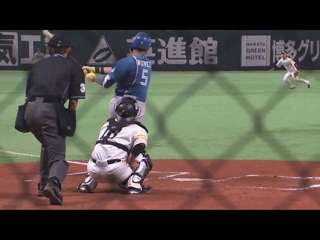 【7回表】ファイターズ・ヌ二エス 三遊間を破る来日初安打を放つ!! 2022年3月26日 福岡ソフトバンクホークス 対 北海道日本ハムファイターズ