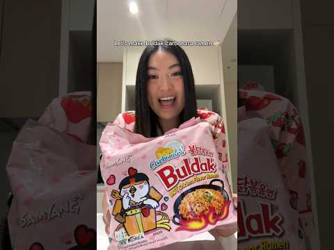 Let’s make buldak carbonara ramen 🍜🧀💗