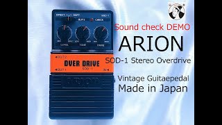 Video thumbnail for Arion SOD-1 Overdrive 1980s Vintage Guitar Effect Pedal Made in Japan by Honpo Nori-chan