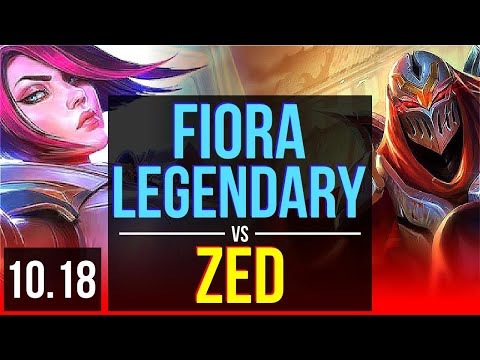 FIORA vs ZED (TOP) | 4 early solo kills, 1.1M mastery points, Legendary | BR Diamond | v10.18