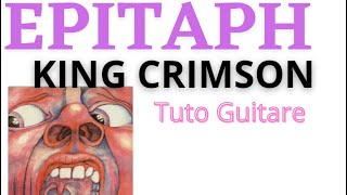 ÉPITAPH.          Tuto Guitare Acoustique Accords et Arpéges  #kingcrimson