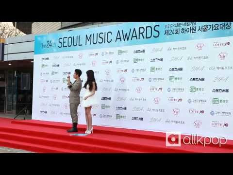 24th Seoul Music Awards red carpet: San E & Raina