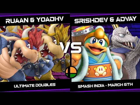 RuaanRuaan & YoAdhv (Bowser & Bowser) vs Srishdev & Advay (Dedede & K. Rool) - Smash India Doubles
