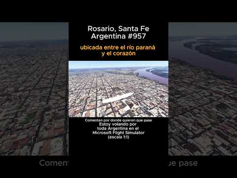 Rosario, Santa Fe desde el Microsoft Flight Simulator #rosario #santafe #msfs #joaha45 #argentina