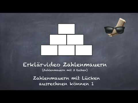 Zahlenmauer (3 Reihen) mit Lücken ausrechnen 1 *Mathe Klasse 1/2