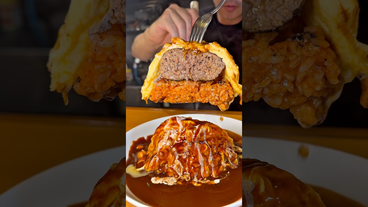 hamburger omelet rice