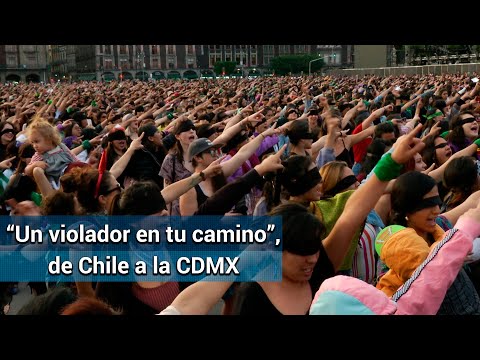 "El violador eres tú", gritan en el Zócalo