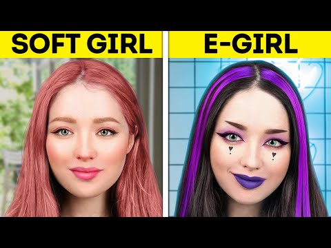 SOFT GIRL VS. E-GIRL || Gorgeous TIK TOK Trends With Jewelry, Clothes, Makeup And Lifestyle
